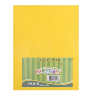 Papel Seda Aprendo, Amarillo, 25 Piezas, 50x70cm, sp-786 \ tp5070