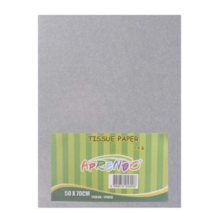 Papel Seda Aprendo, Plateado, 25 Piezas, 50x70cm, tp5070