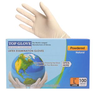 Guante latex emp.top glove x100 pz.ref:5,0 aql 1,5 (l)