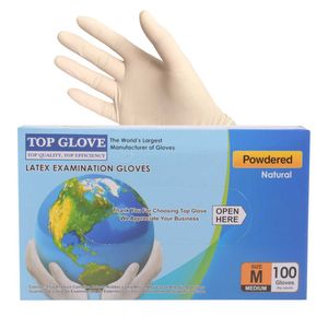 Guante latex emp. x100 (m) top glove 5,0 aql 1,5