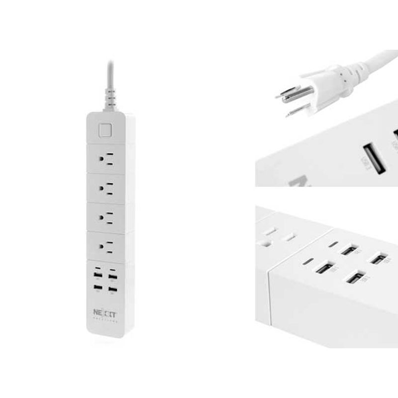 Regleta inteligente WiFi 4 tomas 4 puertos USB 10A 125V 1250W blanca Eagle  1141, Materiales De Construcción