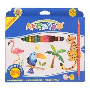 Lápices de Colores Aprendo, Triangular, 24 Piezas, 15cm, 1330 \ 413307