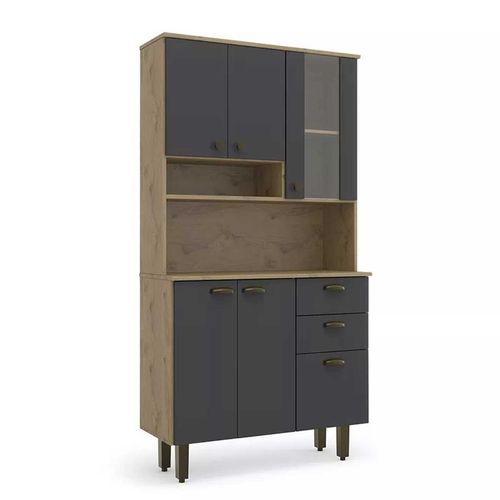 Kit cocina 6p 2c napoles noce escuro \ legno crema 08.7041.14 \ 16