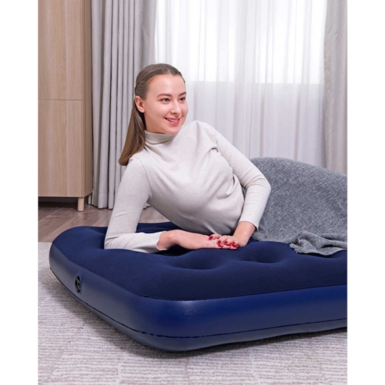 Colchon Inflable Individual Suave Bestway Cama Hinchable 188 x 99 x 22