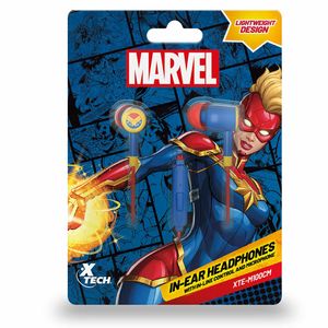 Audífonos Alámbricos XTECH, Capitana Marvel, XTE-M100CM-MM004XTK74