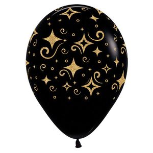 Globo fashion s r-12 negro 080 \ 173146 diamante dorado x50pz.