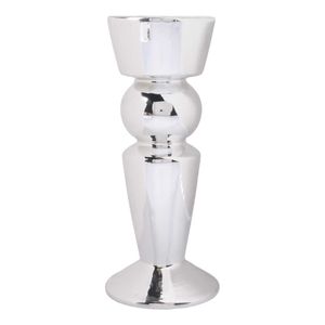 Candelabro, Resina, Plateado, 12x28cm, DLH20Q530-1DY