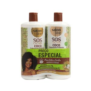 Kit shampoo+acondicionador 43113 coco salon line 1l