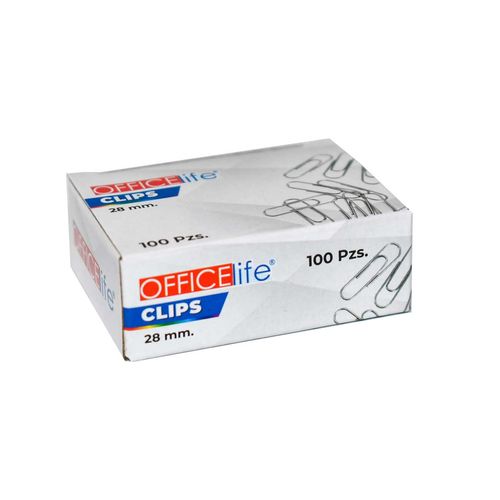 Clip metálico office life 28mm x100pz. ref:11030038 \ scs0119