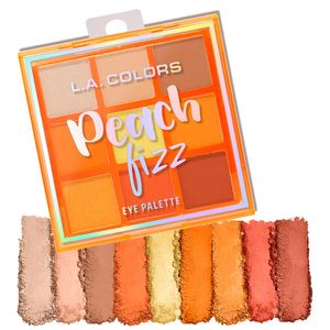 Sombra Peach Fizz L.A Colors, 9 Tonos, Acabados Mate y Brillante, CES493