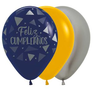 Globo fashion s r-12 surtido 023 \ 180144 bouquet fc triangulos x8pz.