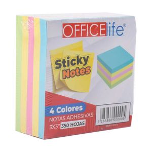 Nota adhesivas col.fluorescente 350 h 25010316 office life