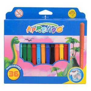 Marcador Aprendo, Punta Fina, 36 Colores, 14.3cm, 0223