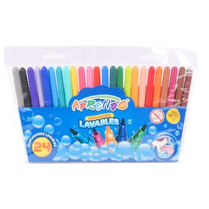 Marcador Aprendo, Punta Fina, 24 Colores, 14cm, 0201