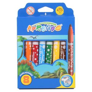 Marcador Aprendo, Jumbo, 8 Colores, 15cm, 9801