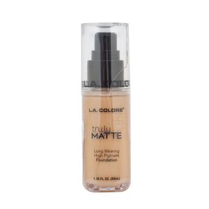 Base Líquida Matte L.A Colors, Beige Suave, Larga Duración, 40ml, CLM354