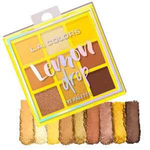 Sombra Lemon Drop L.A Colors, 9 Tonos, Acabados Mate y Brillante, CES491