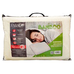 Almohada Paraiso Bamboo, Blanca, 60x40cm, av ab 060