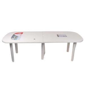 Mesa Plástica Luxur Mega Ovalada Basa, 15x236x84cm, 10522