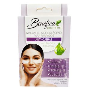 Mascarilla de Colágeno Benéfica, Para Párpados, Anti-Ojeras, 3 pares, T10316