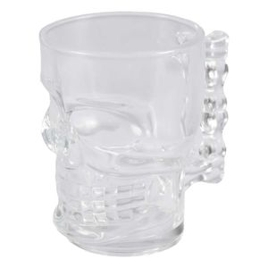 Vaso vidrio mod. calavera x2pz 500ml (12.5x9.5cm)ref:san4099