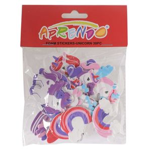Figura de Fomix Aprendo, Unicornio, Sticker, 30 Pza, EVA51153