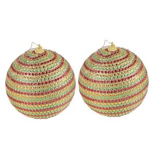 Adorno bola nav. multicolor x2pz 12cm ref:es23245