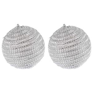Adorno bola nav.plateado x2pz 12cm ref:es23244