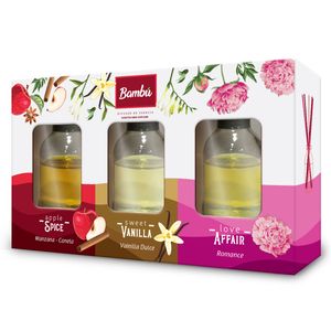 Tips bambu dif de esencia manz \ vaini \ love navidad 20ml x3 x12