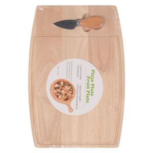 Tabla picar medera c \ cuchillo san4250 (33 x 22,5 x 1,5 cm)