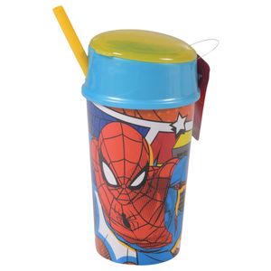 Vaso con Tapa para Snack Spiderman Stor, 16x8cm, 74701