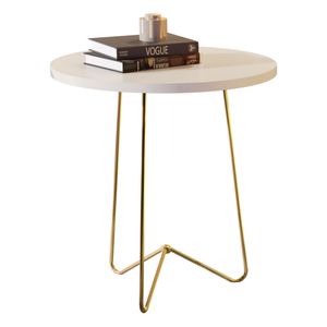 Mesa Centro Luxo JB 8004 Batrol, Perola Dorado, 60x64cm, 27711