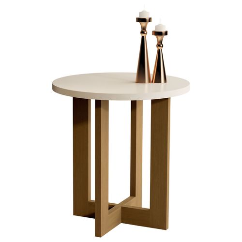 Mesa Lateral Luxo JB Batrol, Perola Nature, 50x58cm, 8002