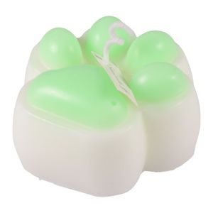 Vela Decorativa, Pata de Gato, Verde, 6x6cm, HM0378