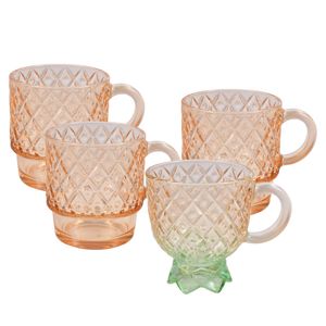 Taza vidrio x4 pz.ref:san4358