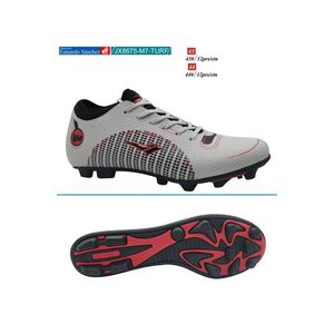 Calzado futbol pupo hombre jx8675-m7-turf (43-44) silver \ black \ red