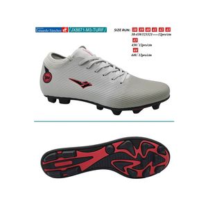 Calzado futbol pupo hombre jx8671-m3-turf (38-43) silver \ black \ red