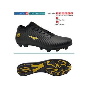 Calzado futbol pupo hombre jx8671-m6-turf (38-43) black \ dk.grey \ gold