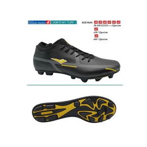 Calzado futbol pupo hombre jx8670-m1-turf (38-43) black \ dk.grey \ gold