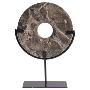 Adorno Figura Circular, Resina, 20x27cm, Negro, XY-230100B