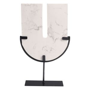 Adorno Figura U, Resina, 19x30cm, Blanca, XY-230101