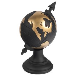 Adorno Figura Globo Terráqueo, Resina, 12x17cm, XY-220943-1A