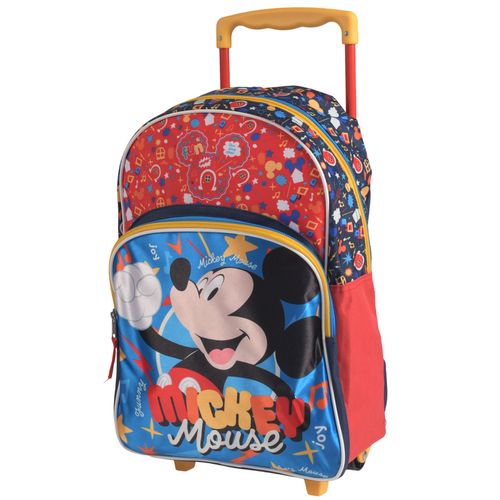 Mochila Escolar con Ruedas Mickey Mouse, 19x28x43cm, ewe176771-az