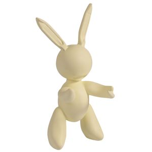 Adorno Figura Conejo, Resina, 11x22cm, Blanco, XL-210307-Y-1