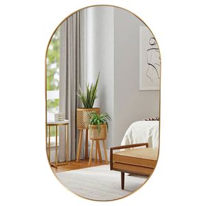 Espejo de Pared, Dorado, Forma Circular, 45x77cm, ES20480