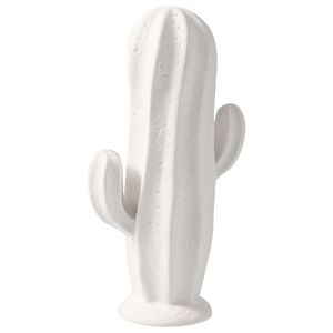 Adorno Figura Cactus, Cerámica, 13x24cm, Blanco, ES22909