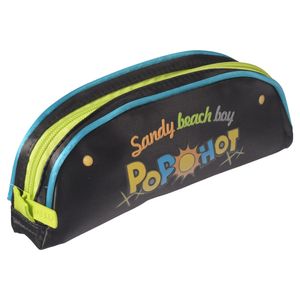 Cartuchera Nylon Pop Hot, Negro, 23x10cm, HF-2905 043915