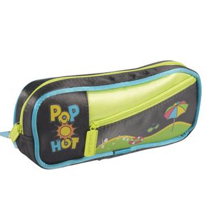 Cartuchera Nylon Pop Hot, Negro, 25x10x5cm, HF-2903 043892