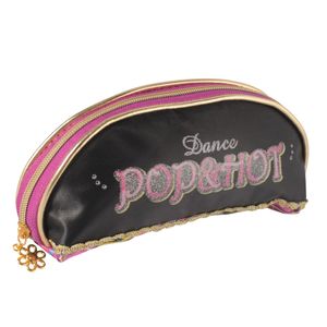 Cartuchera Nylon Pop Hot, Morado con Negro, 21x12x15cm, HF-2605 043823