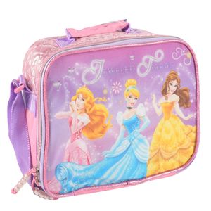 Lonchera Princesas Disney, Rosa con Lila, 9x20x25cm, DHF156100-RS